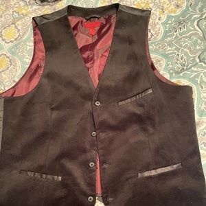 Black velvet vest